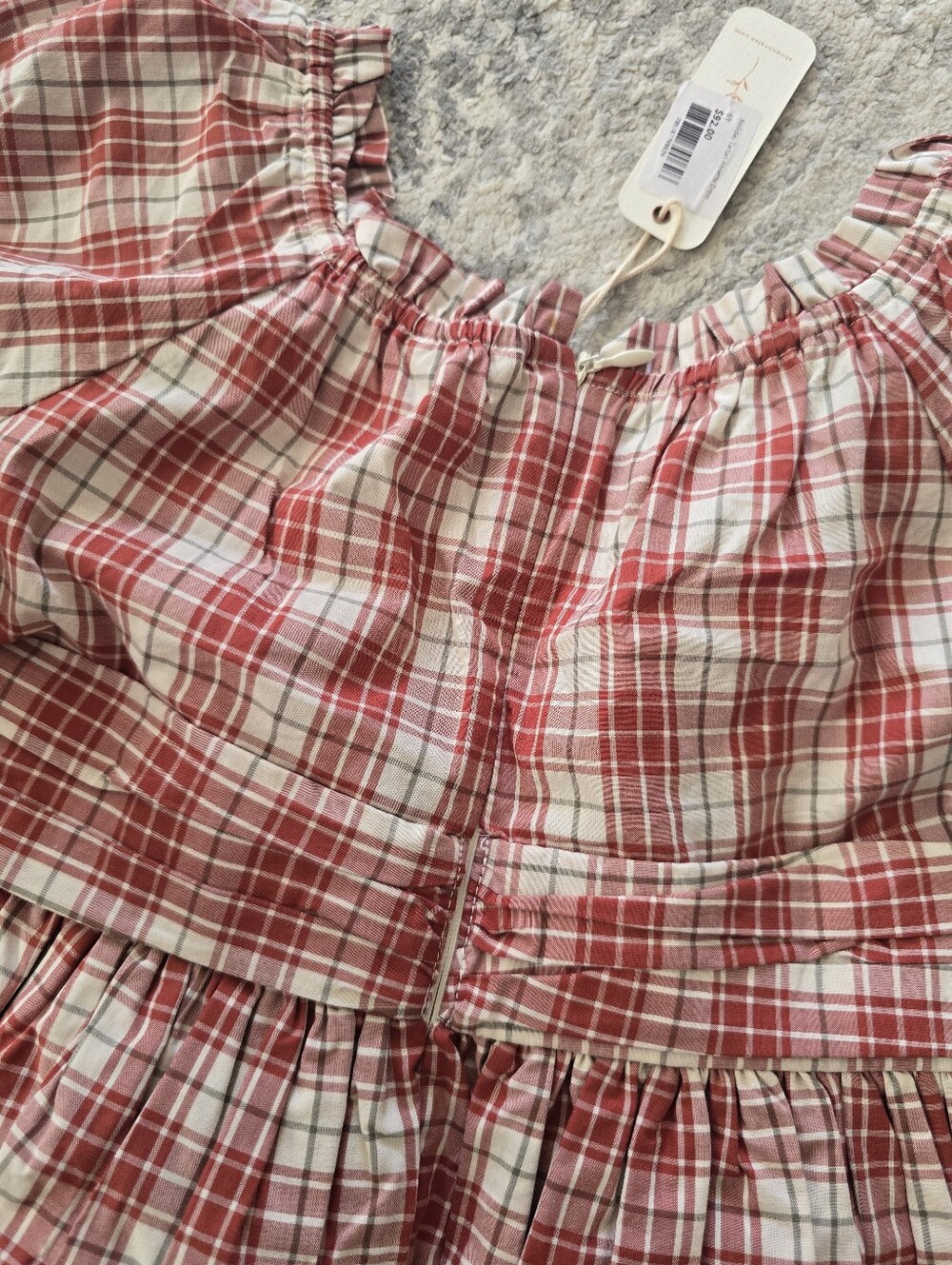 NEW Noralee Girls Red Plaid Tiered  Dress - Picture 6 of 7